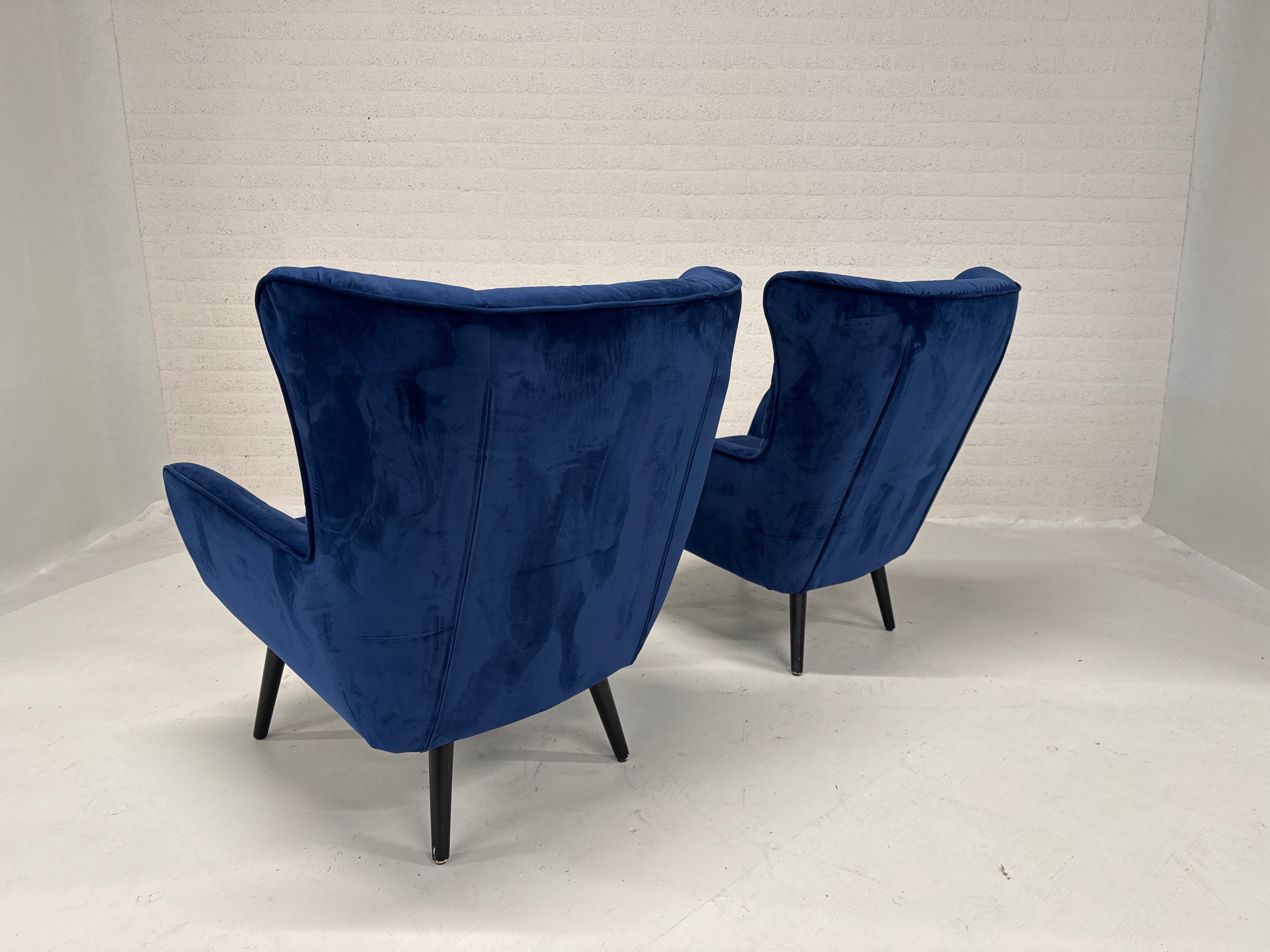 Koningsblauwe fauteuils per stuk