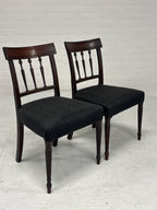 Eetkamerstoelen set 2 zwarte stof
