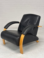 Vintage leren Spaanse fauteuil