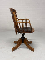 Antieke Amerikaanse victoriaanse office desk stoel