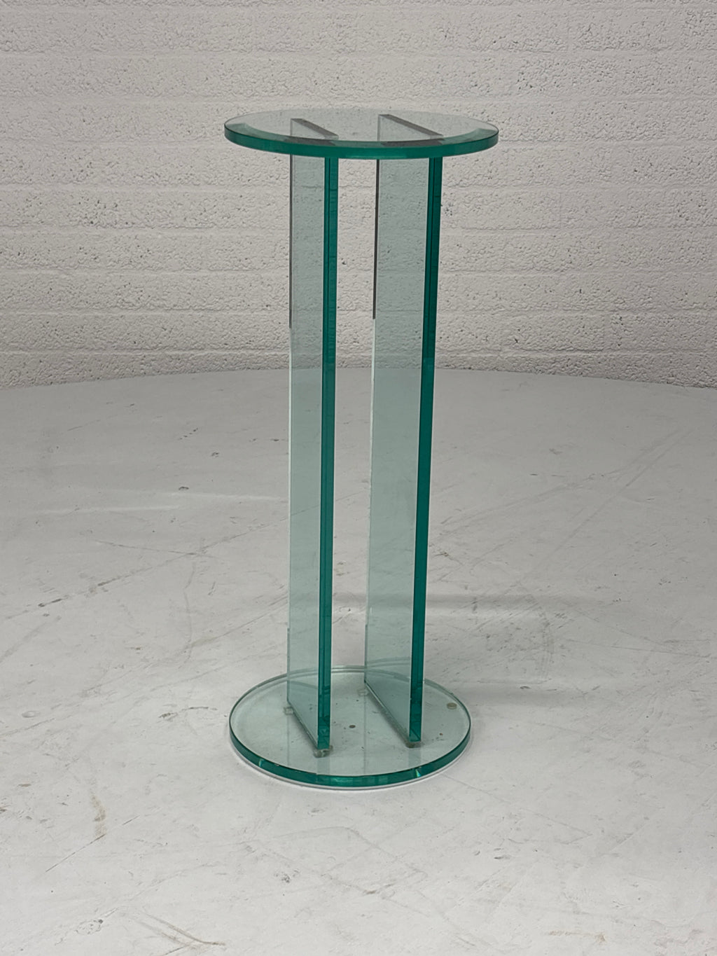 Bijzettafel rond volledig glas