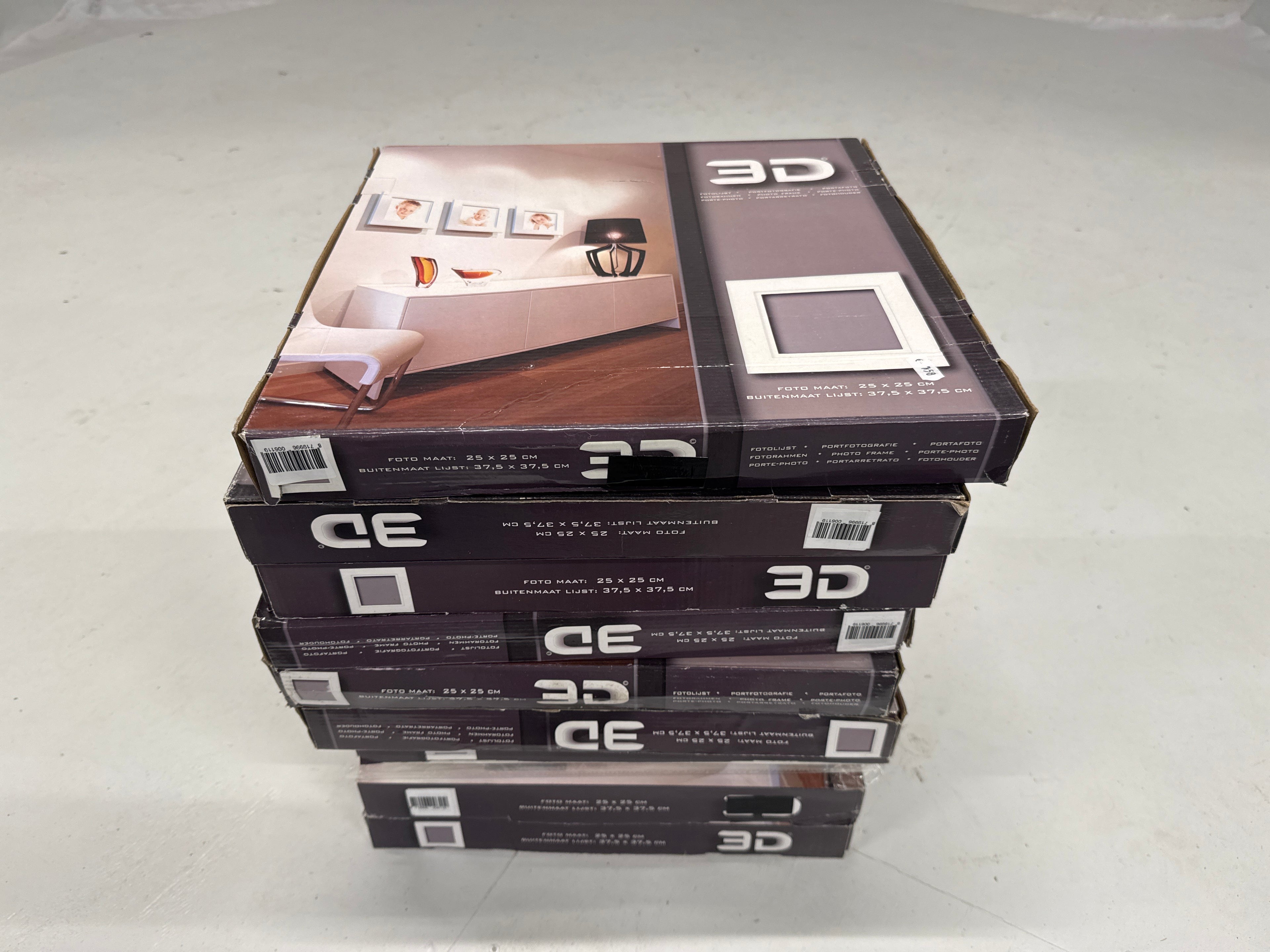 3D lijsten set van 9 stuks