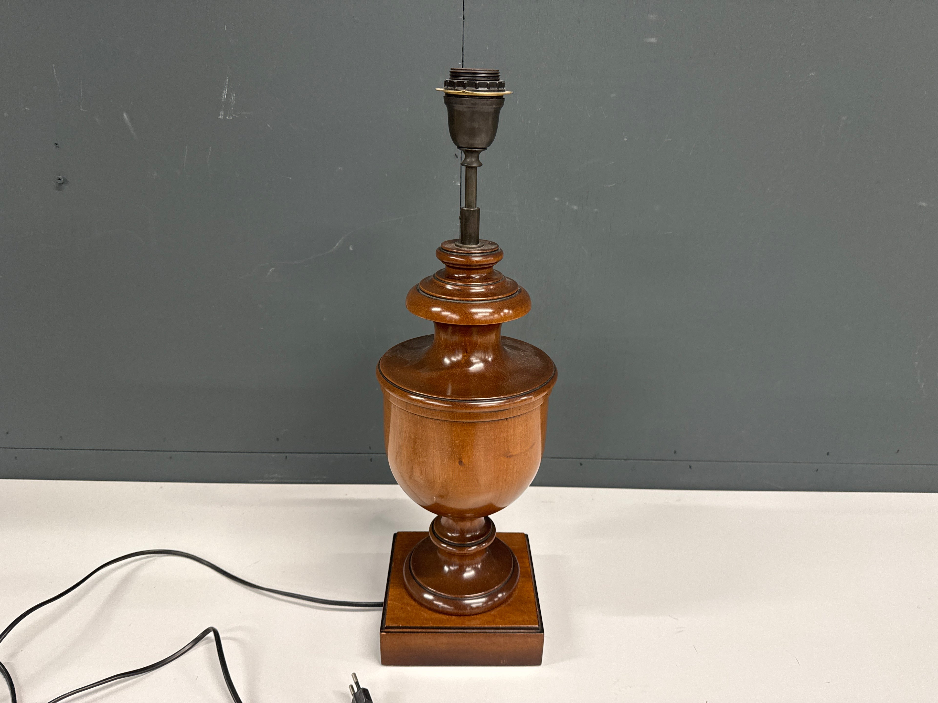 Schemerlamp voet massief hout