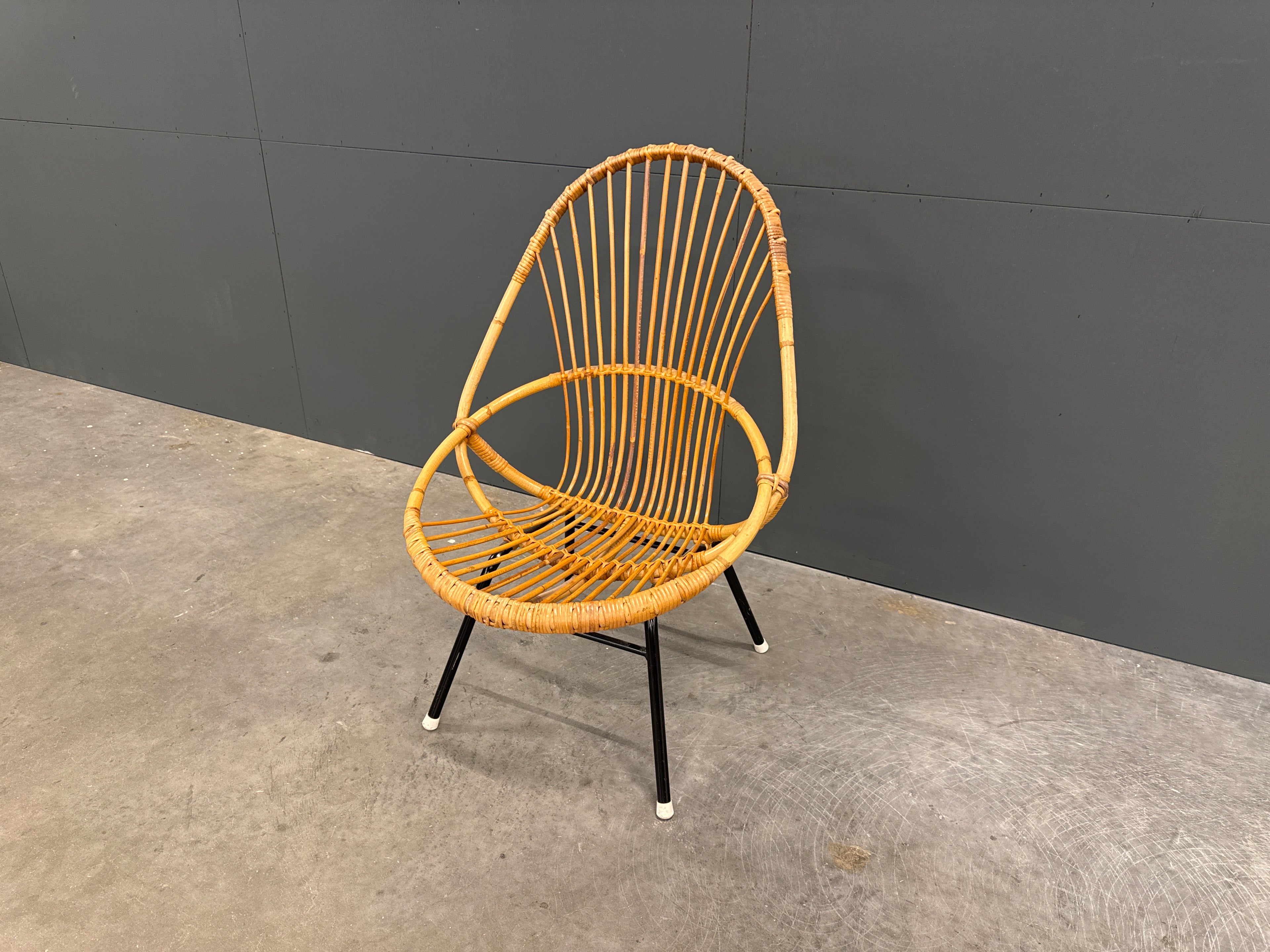 VIntage Rotan Spijlstoel zonder leuning