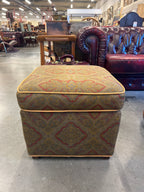 Vintage poef met paisley print