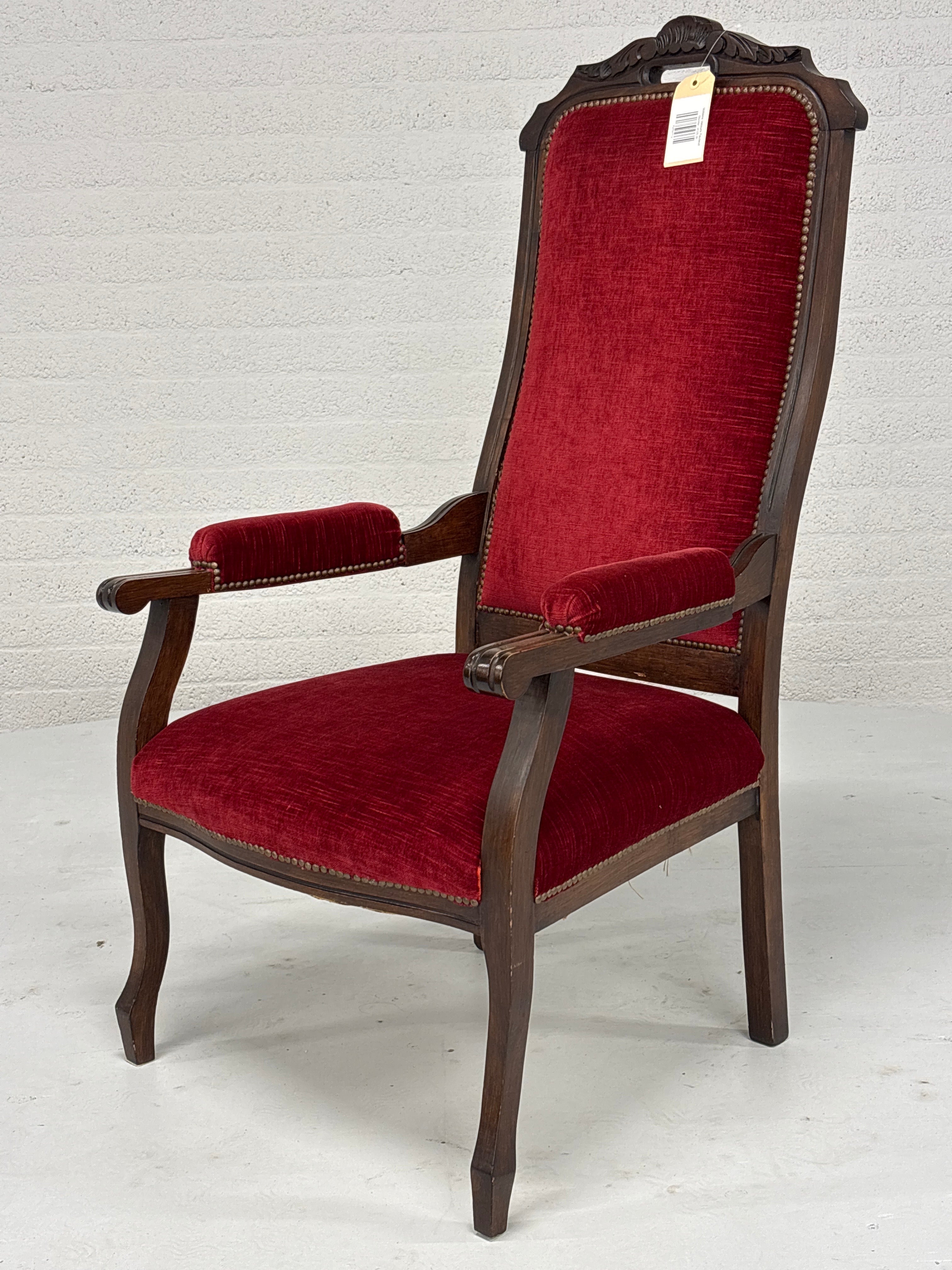 Voltaire Velours Fauteuil