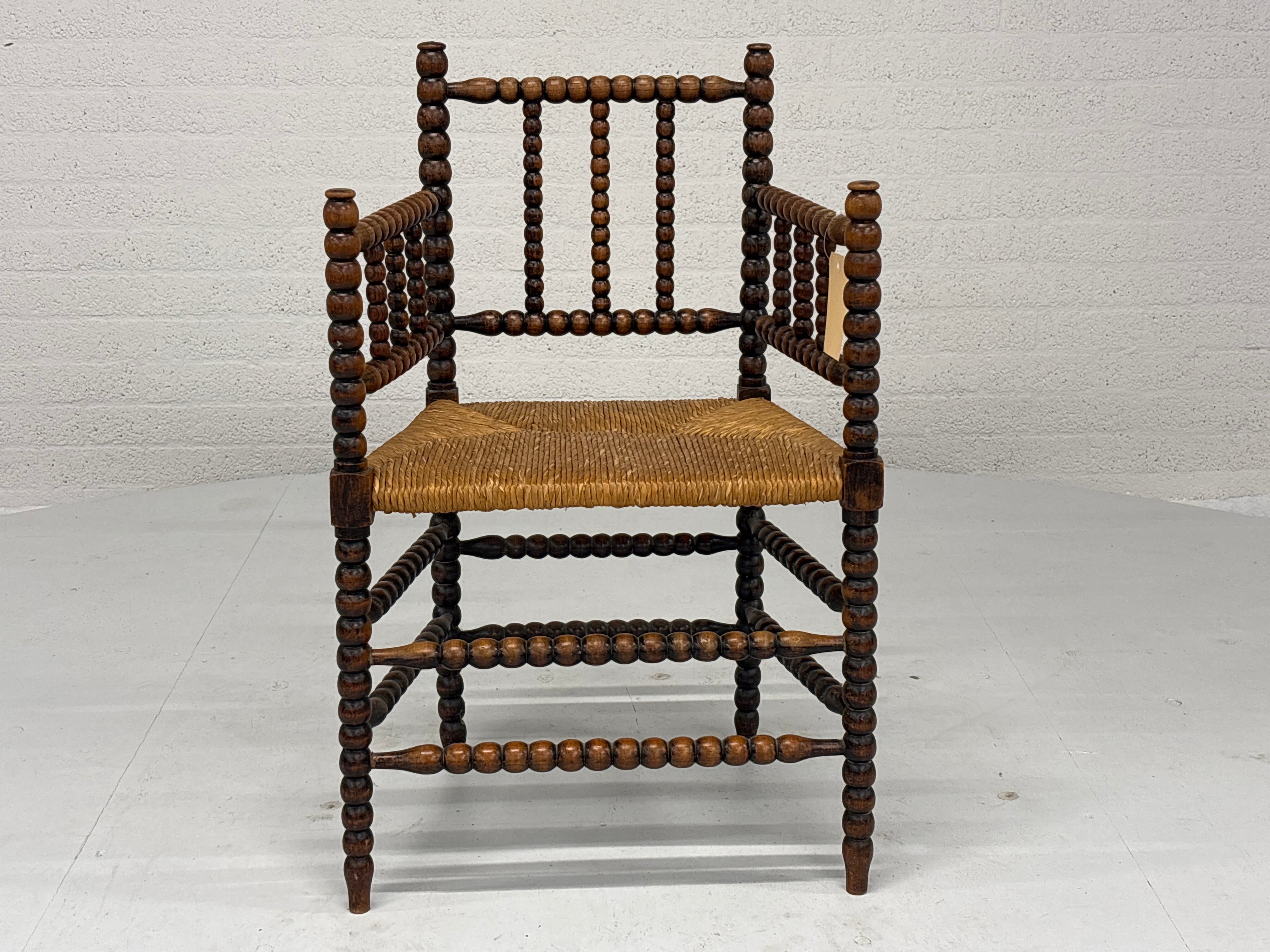 Stoel bobbin met riet