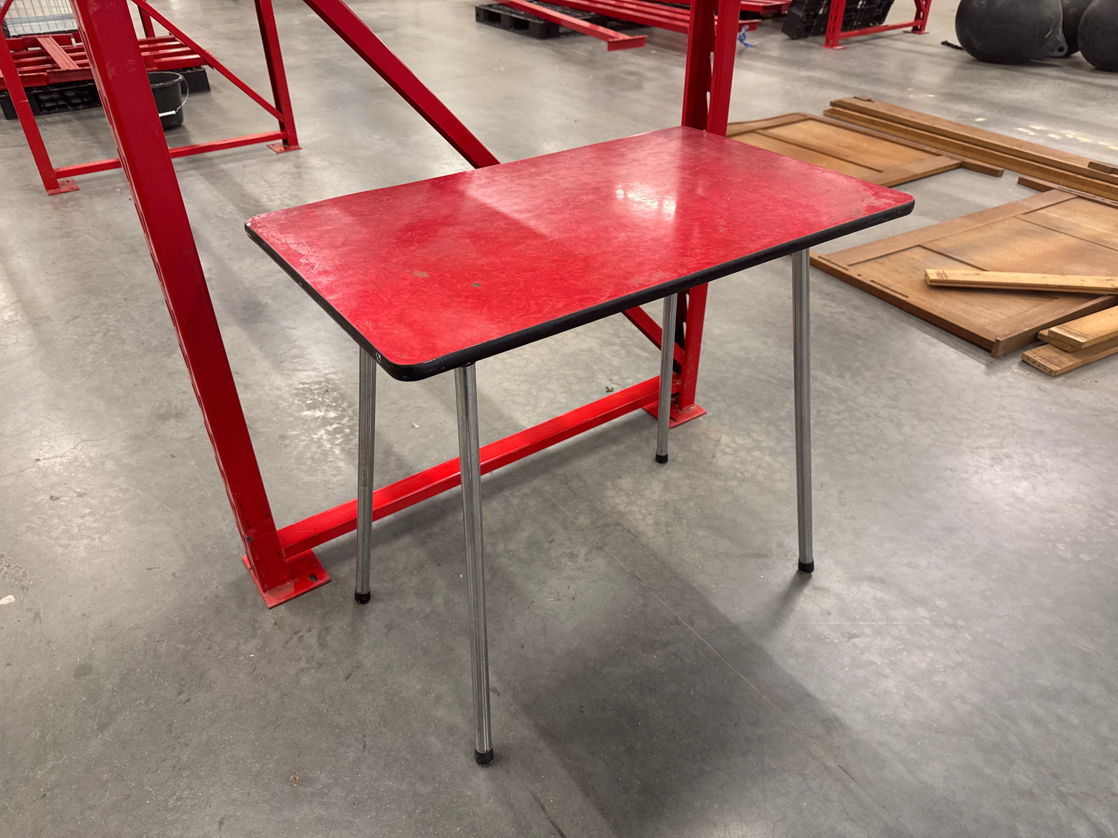 Formica Tafel Retro Rood