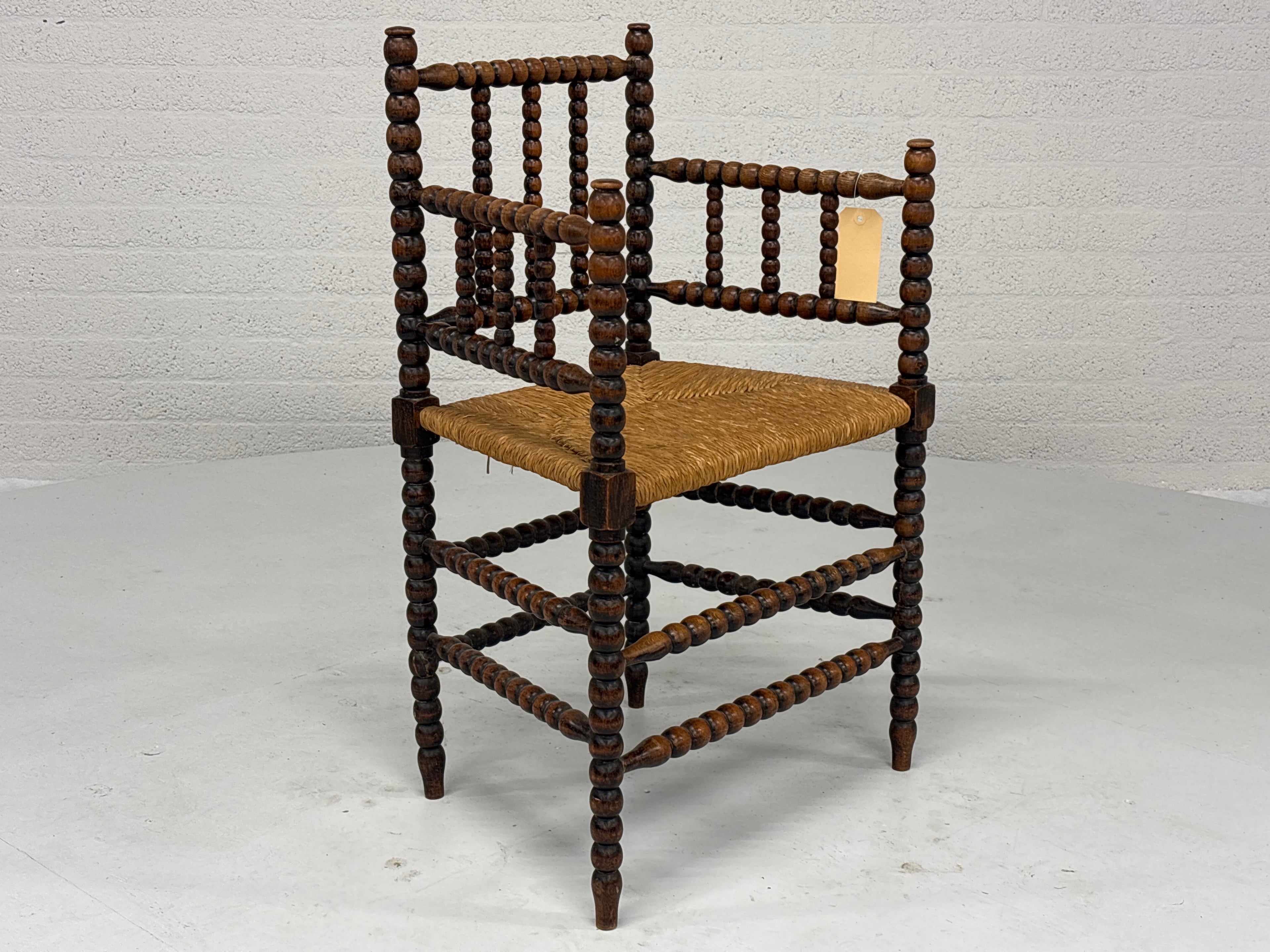 Stoel bobbin met riet