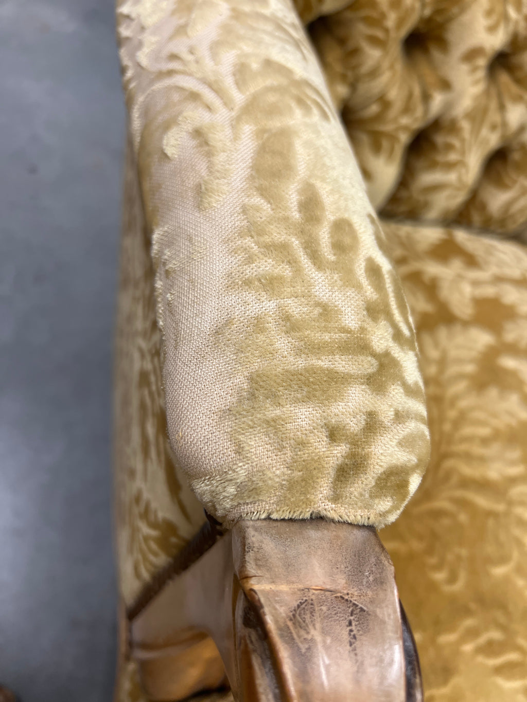 3-delige Louis XV Salonset – Bank en 2 Fauteuils