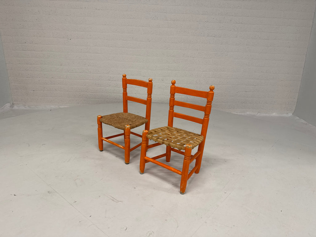 Kinderstoeltjes oranje per stuk