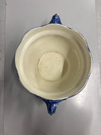 Cachepot bloempot Villeroi en Boch 1900 met schildering Rhein