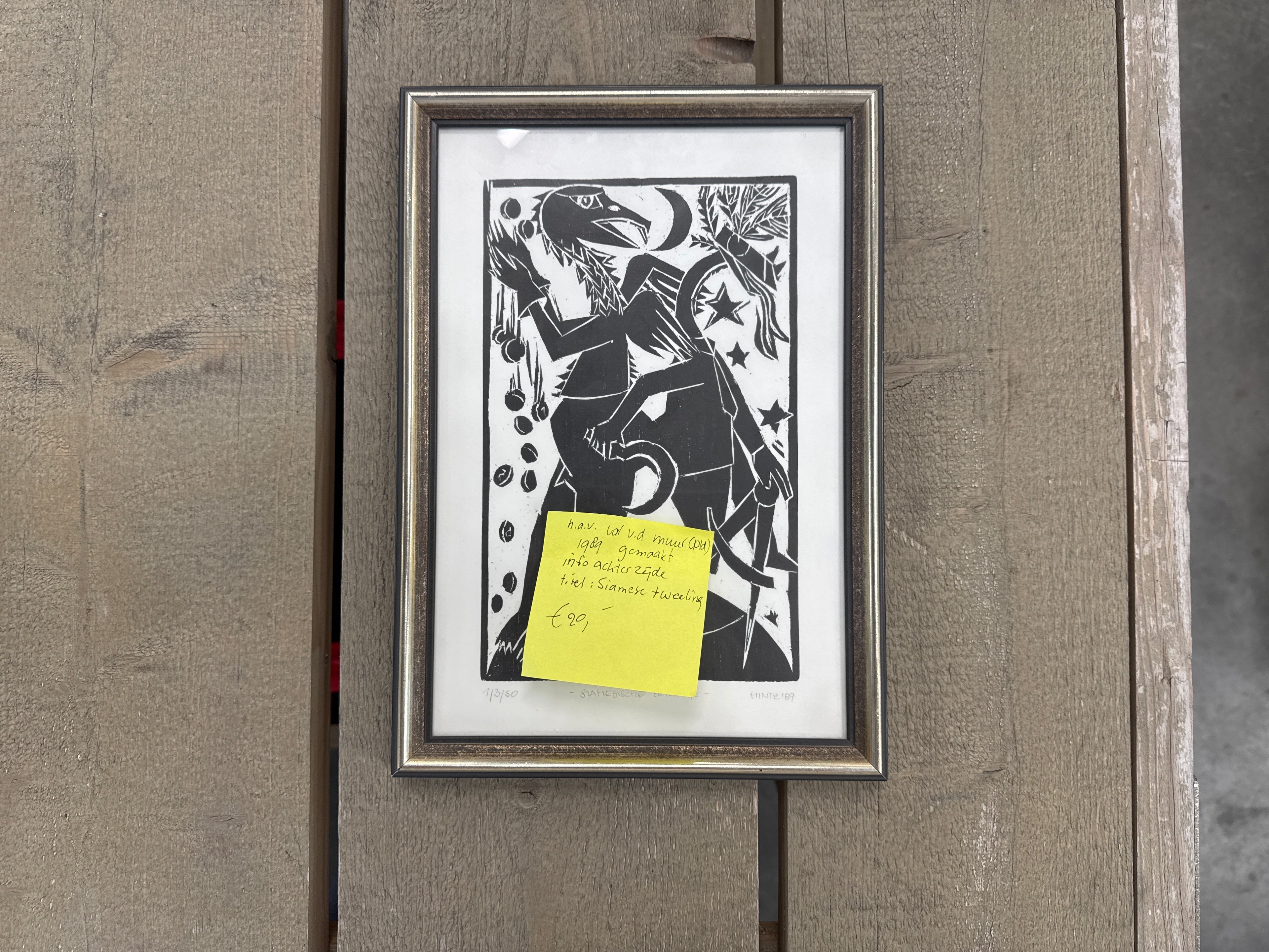 Siamese Tweeling Schilderij 1989