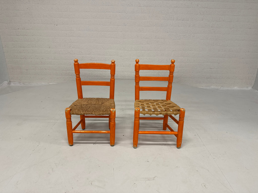 Kinderstoeltjes oranje per stuk