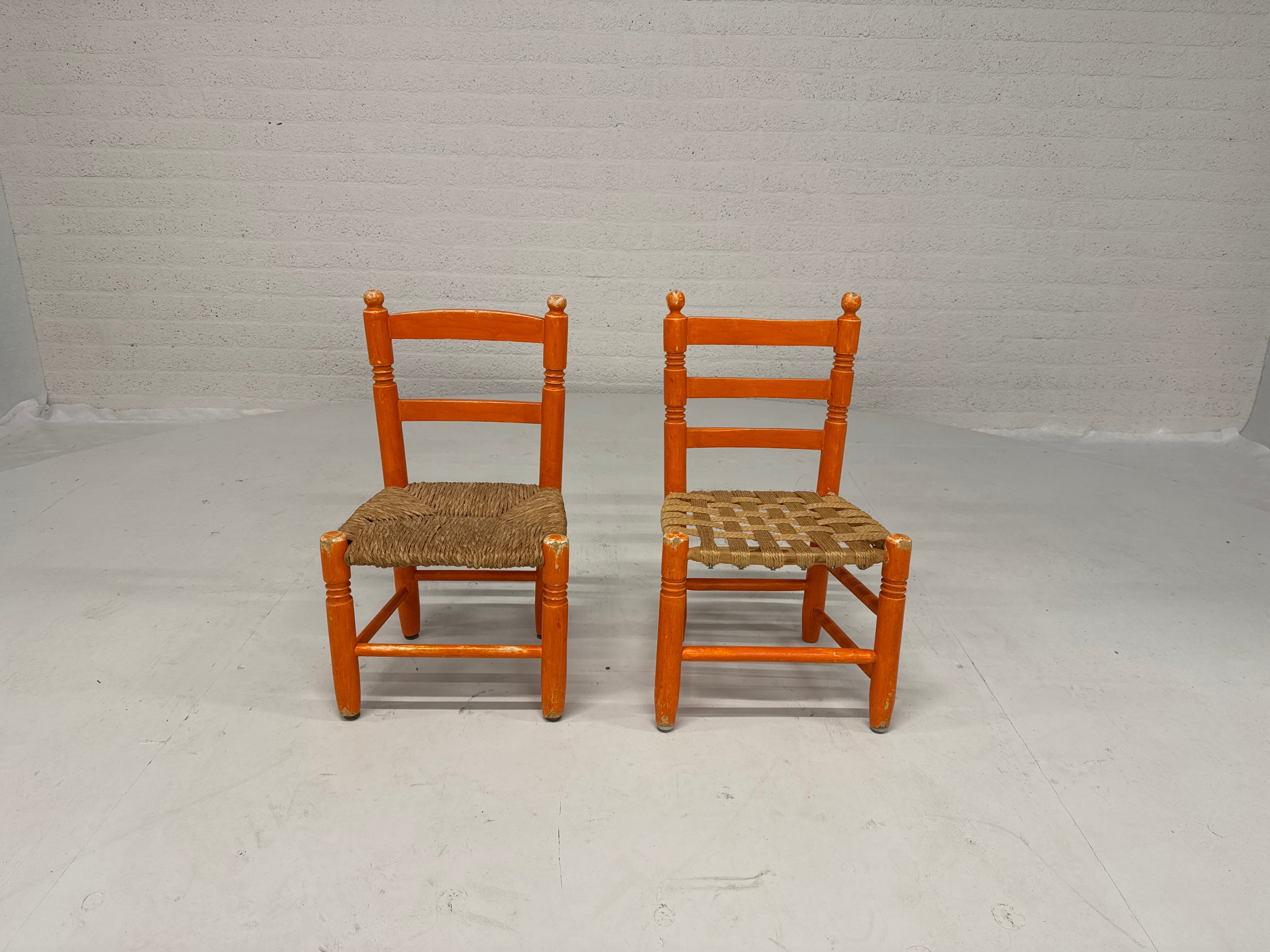 Kinderstoeltjes oranje per stuk