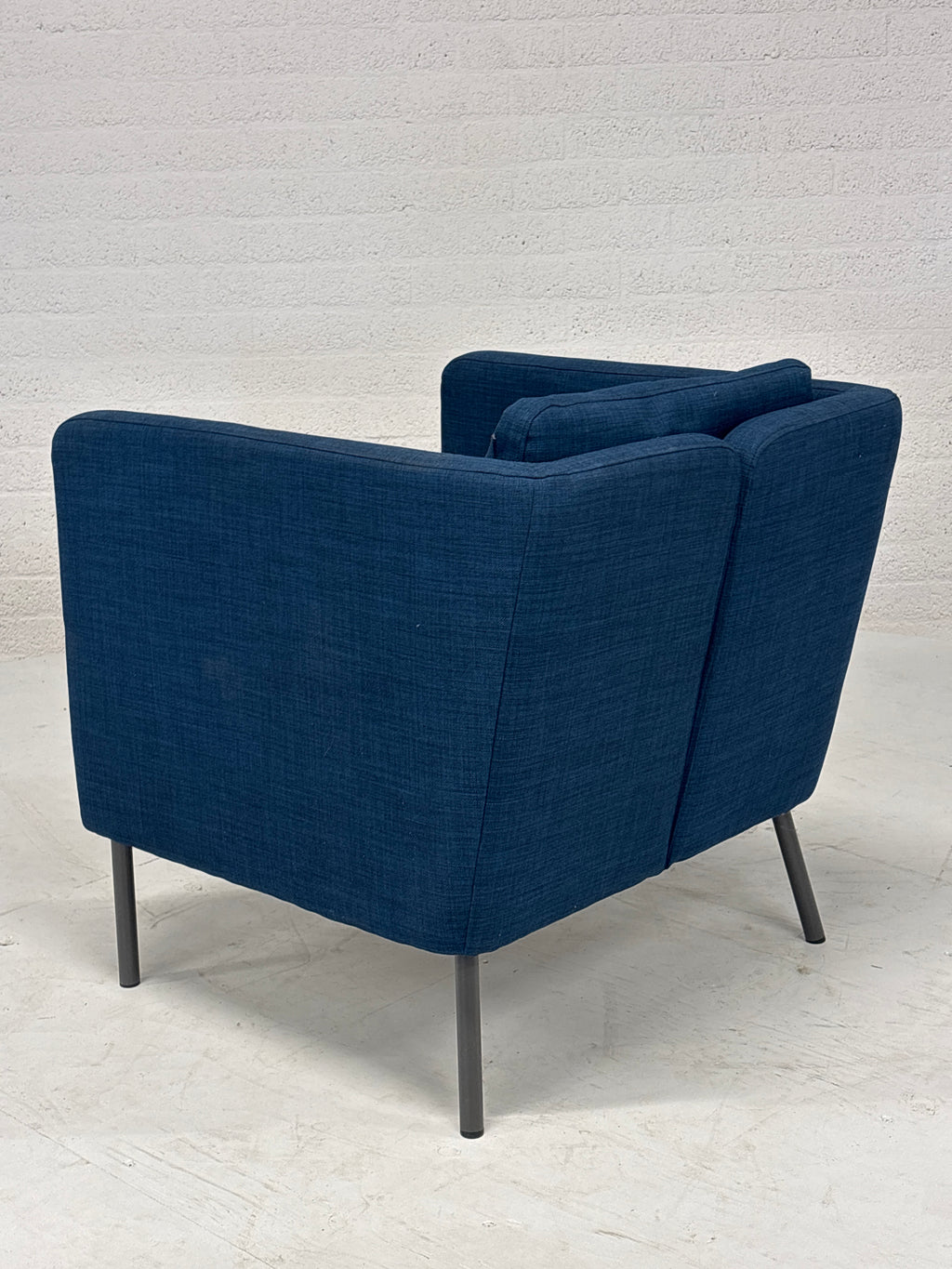 Blauwe fauteuil 2x