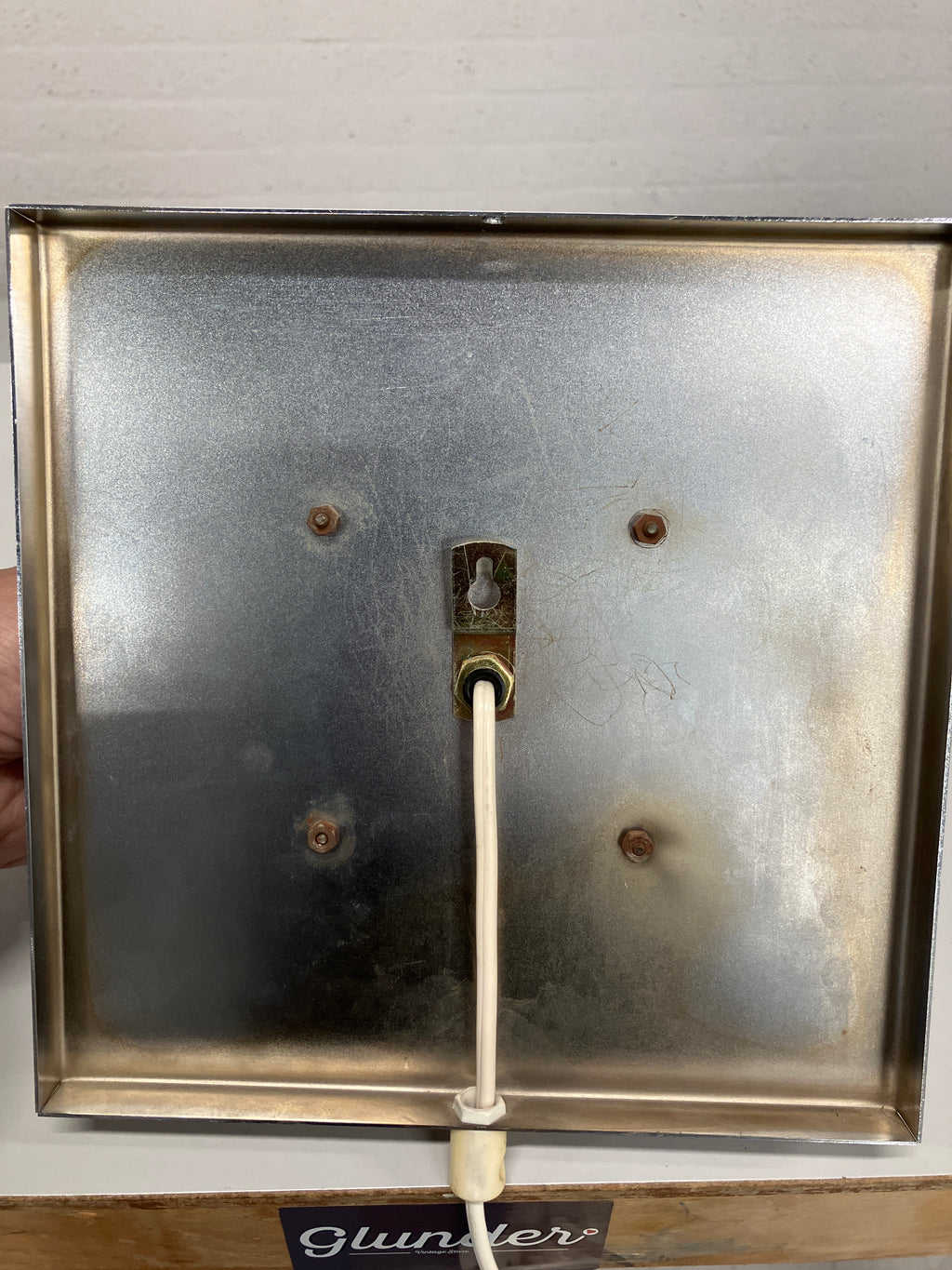 Glazen brutalistische reliëf lamp