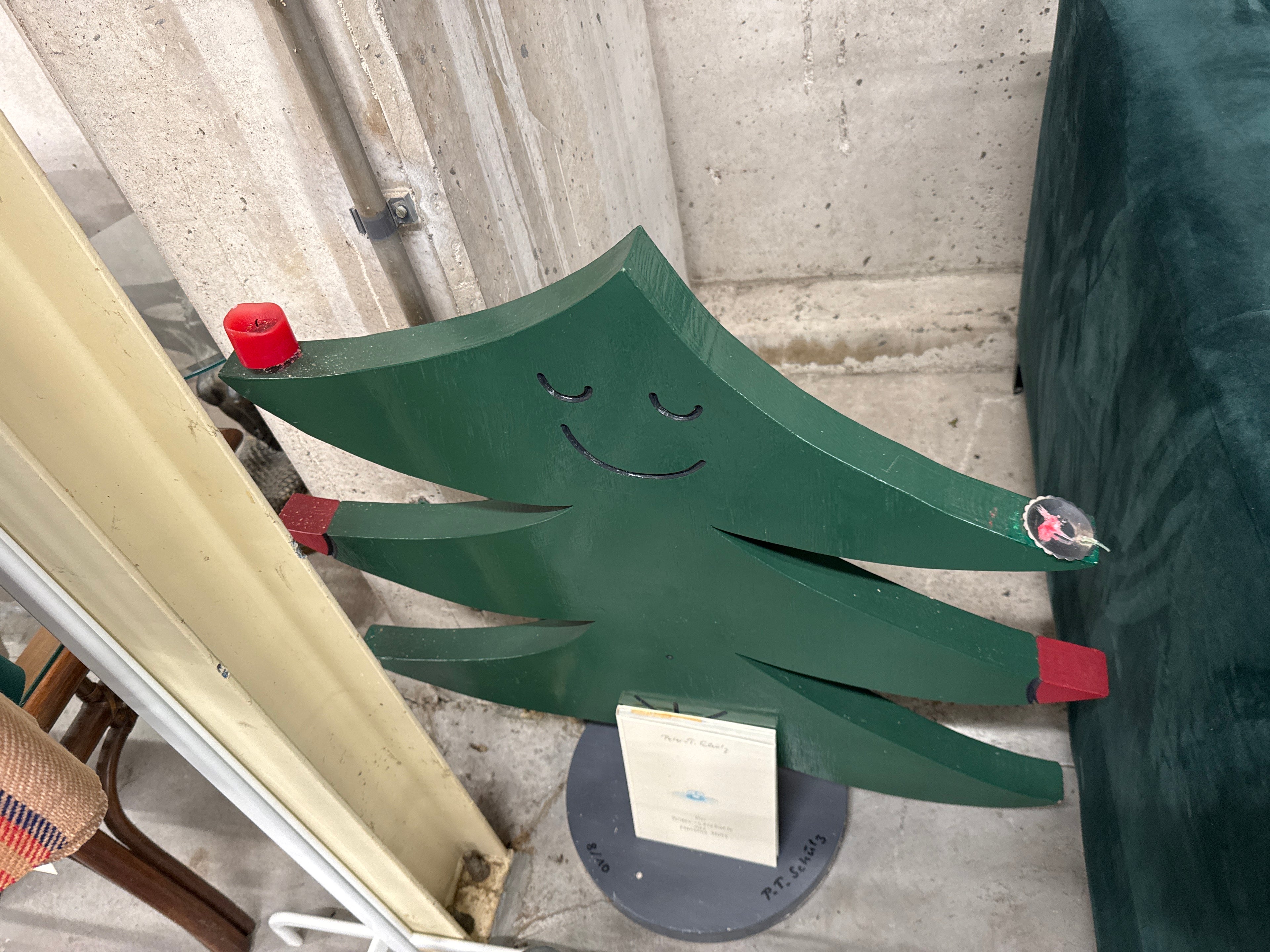 Kerstboom hout kunstobject