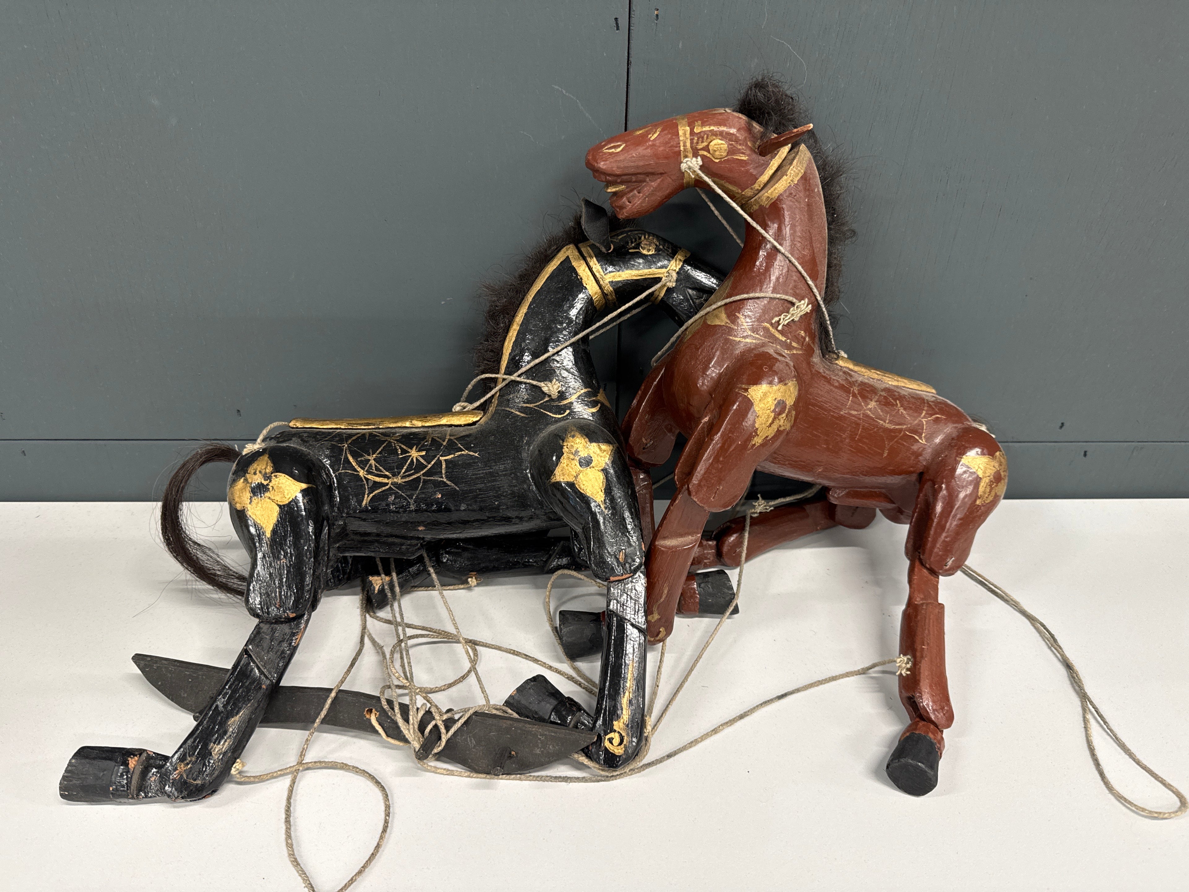 Antiek trekpop paard per stuk