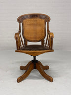 Antieke Amerikaanse victoriaanse office desk stoel