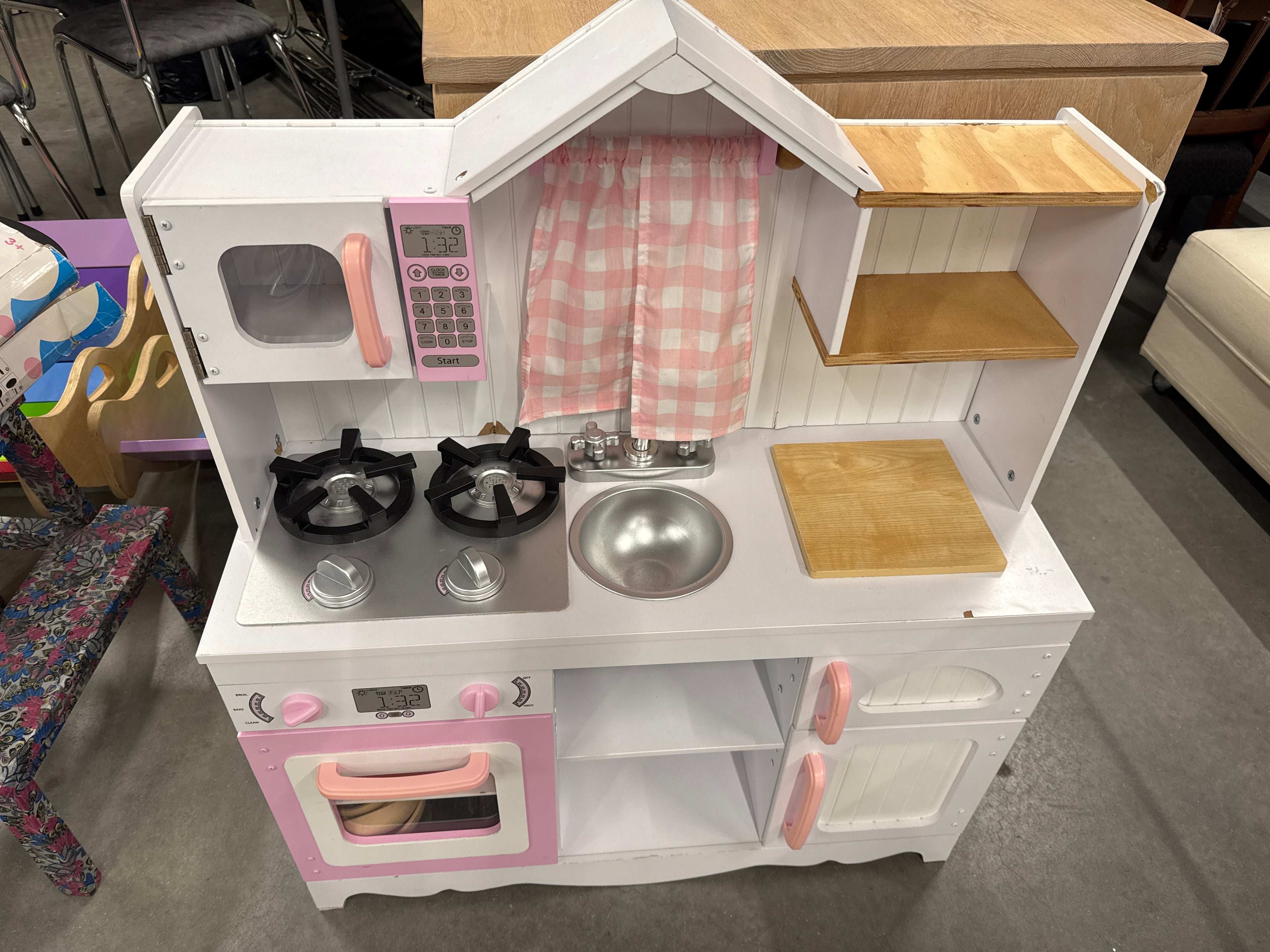 Speel keuken wit roze
