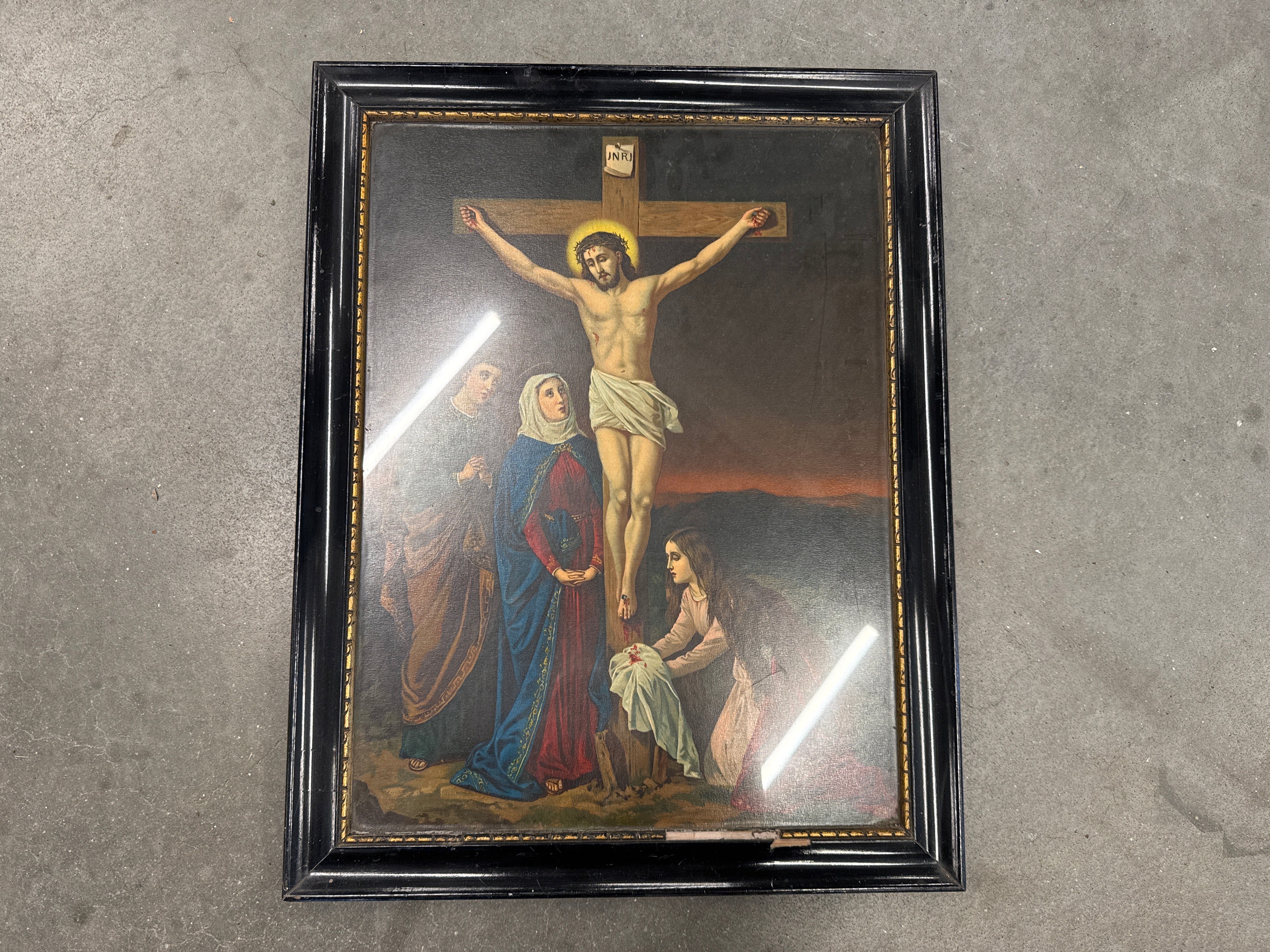 Religieus schilderij Kruiziging