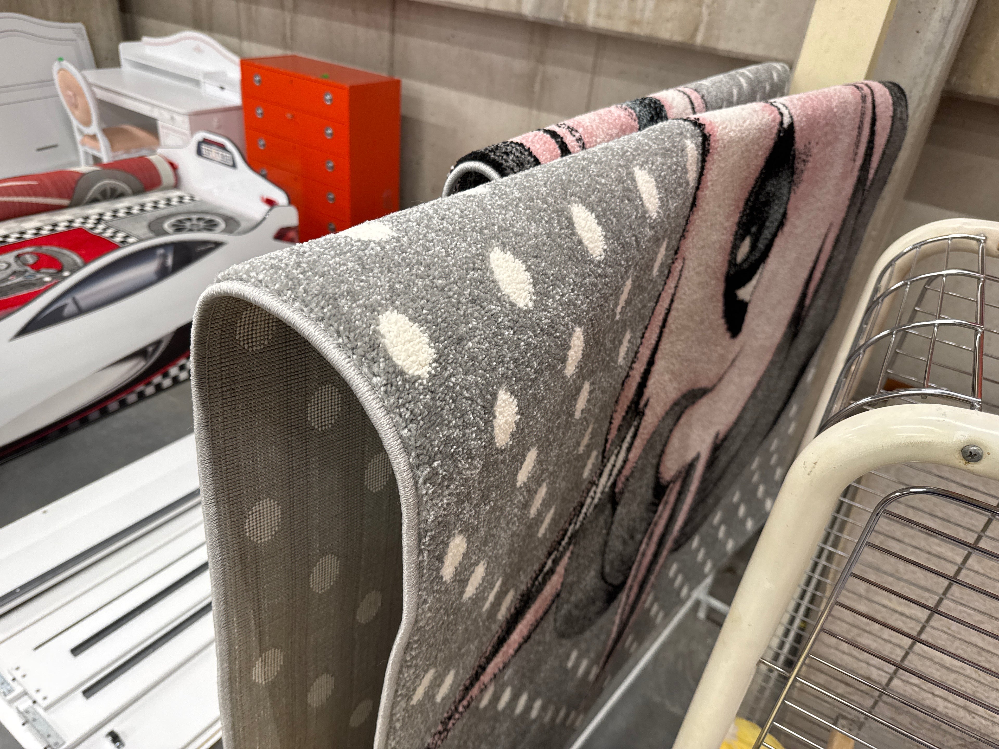 Kleed kind rechthoek roze grijs