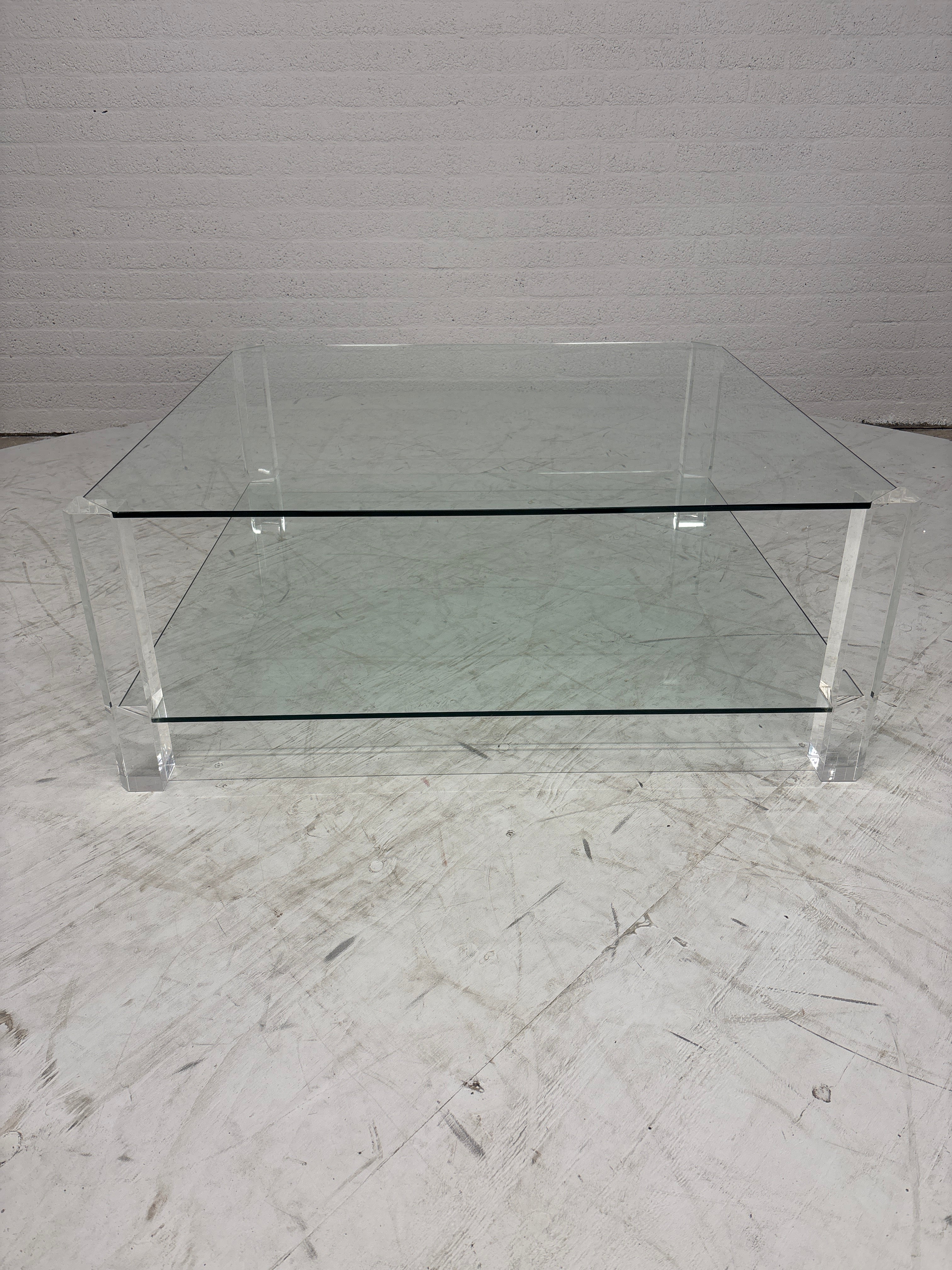 Glazen salontafel
