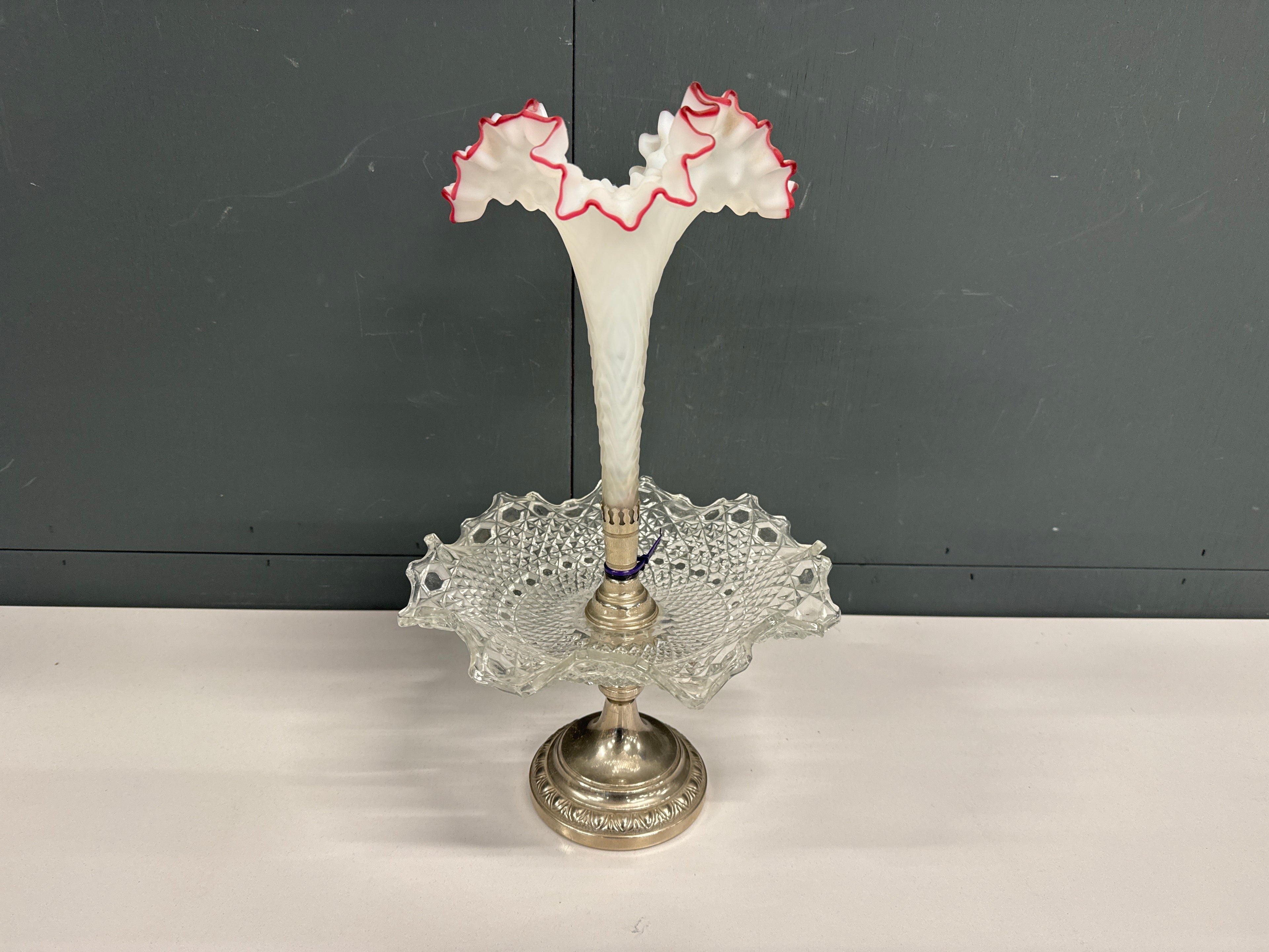 Bonbons schaaltje glazen bloem