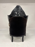 Rococo barok troonstoel zwart