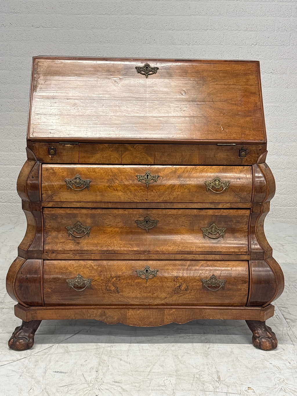Antieke Nederlandse secretaire barok stijl uit ca 1780