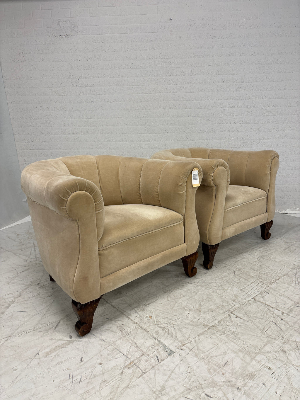 Set elegante velvet fauteuils