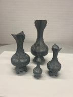 Tinnen sierkannen in barokstijl – set van 4