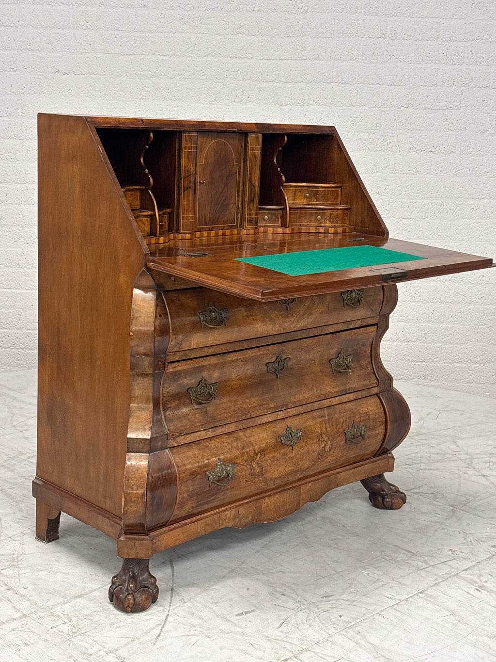 Antieke Nederlandse secretaire barok stijl uit ca 1780