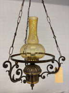 Hanglamp metaal wit glas