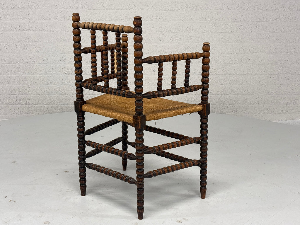 Stoel bobbin met riet