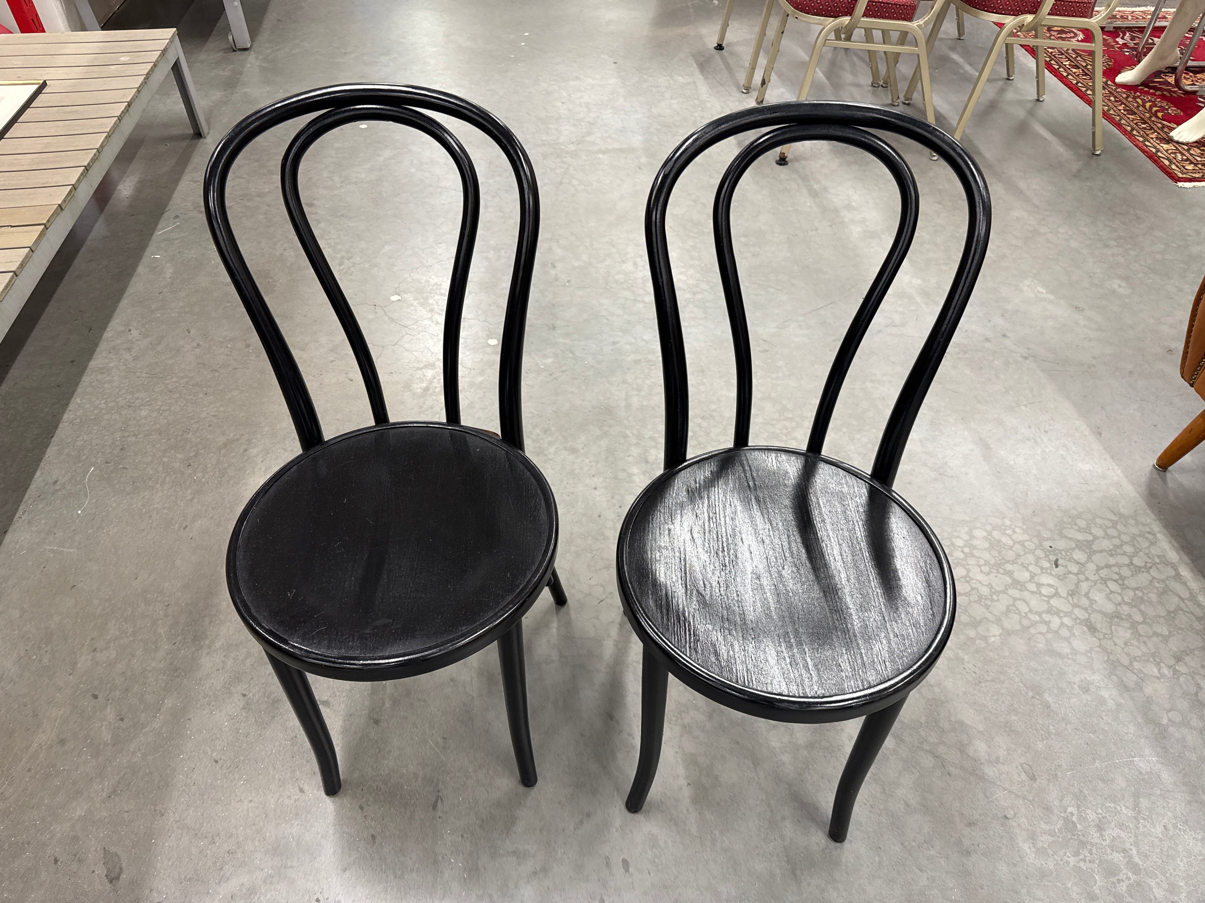 2 bistro stoeltjes zwart