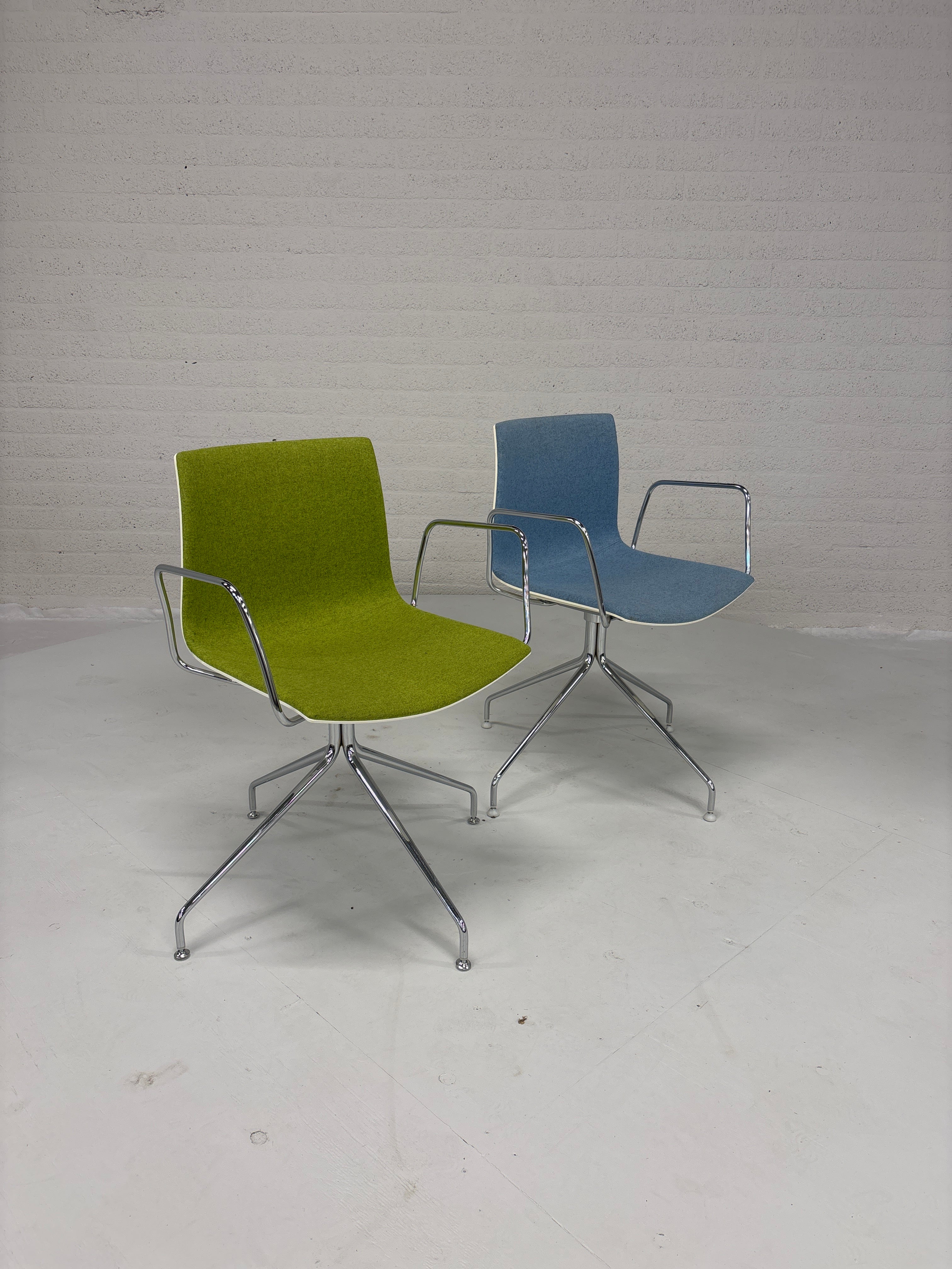 Alper Catifa Stoelen Blauw & Groen - Set
