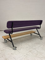 Stoere set 2 kinderbanken, tafel op wielen