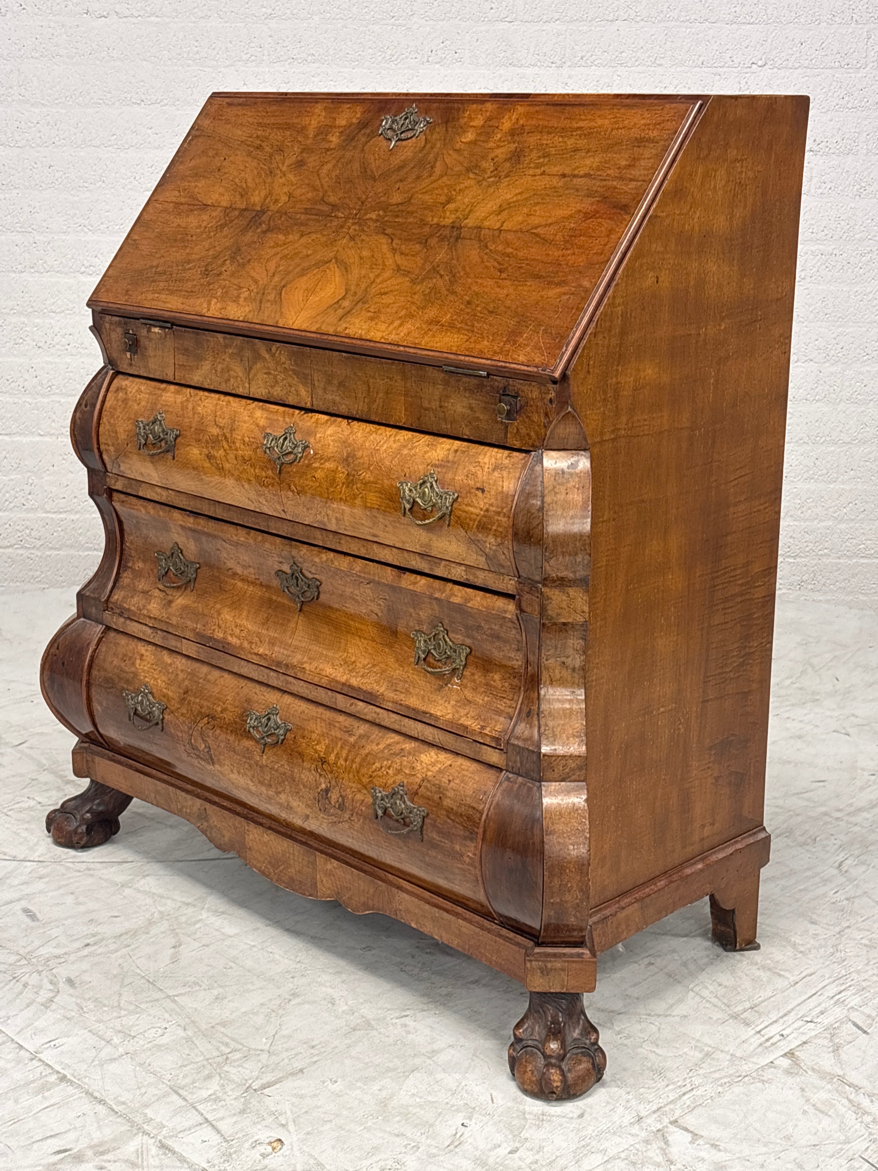 Antieke Nederlandse secretaire barok stijl uit ca 1780