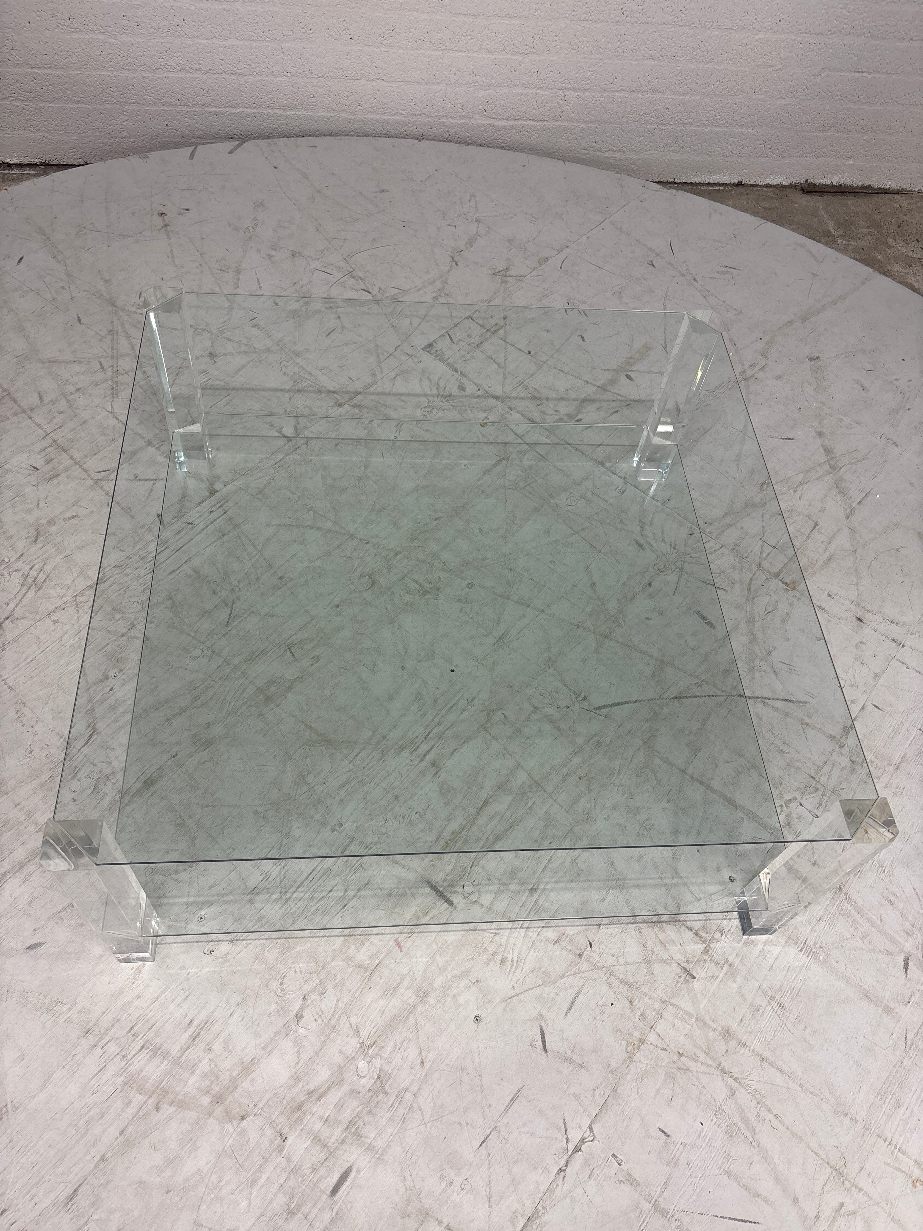 Glazen salontafel