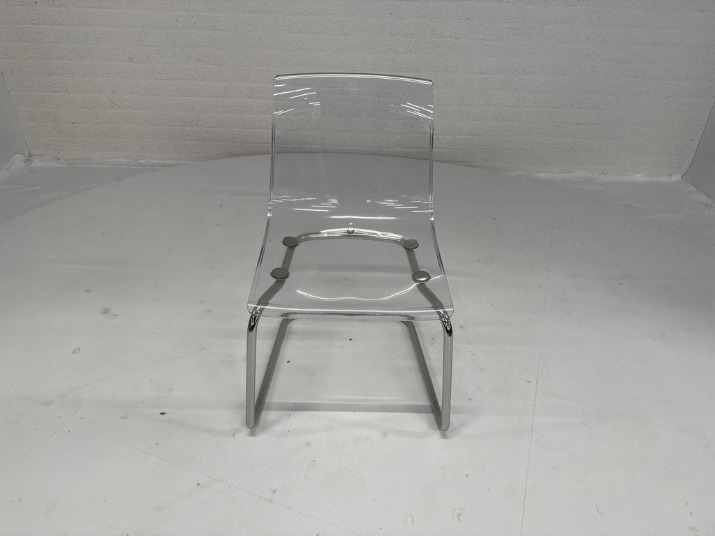 Design stoel chroom perspex