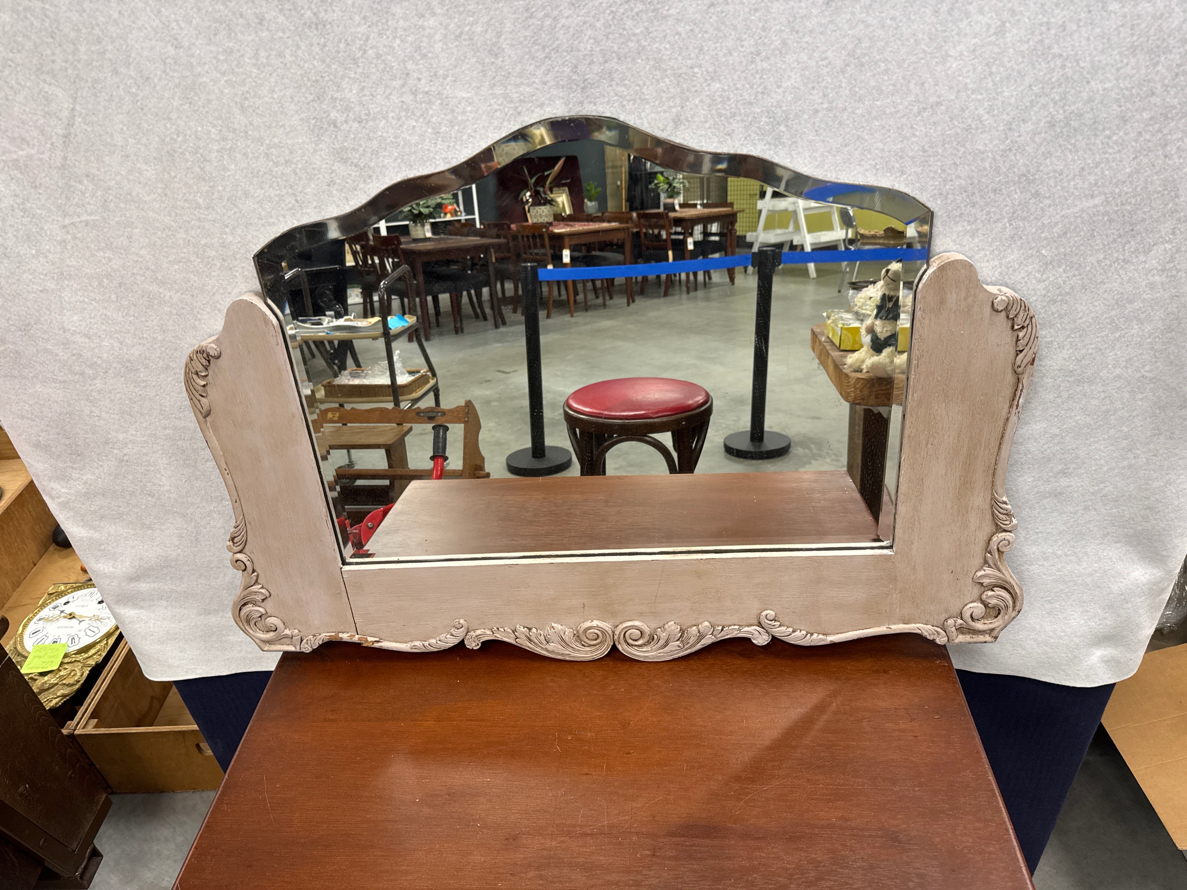 Spiegel inschuif in hout