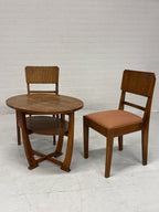 Set 2 stoelen en tafeltje jaren 20