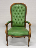 Fauteuil gecapitonneerd met lederlook