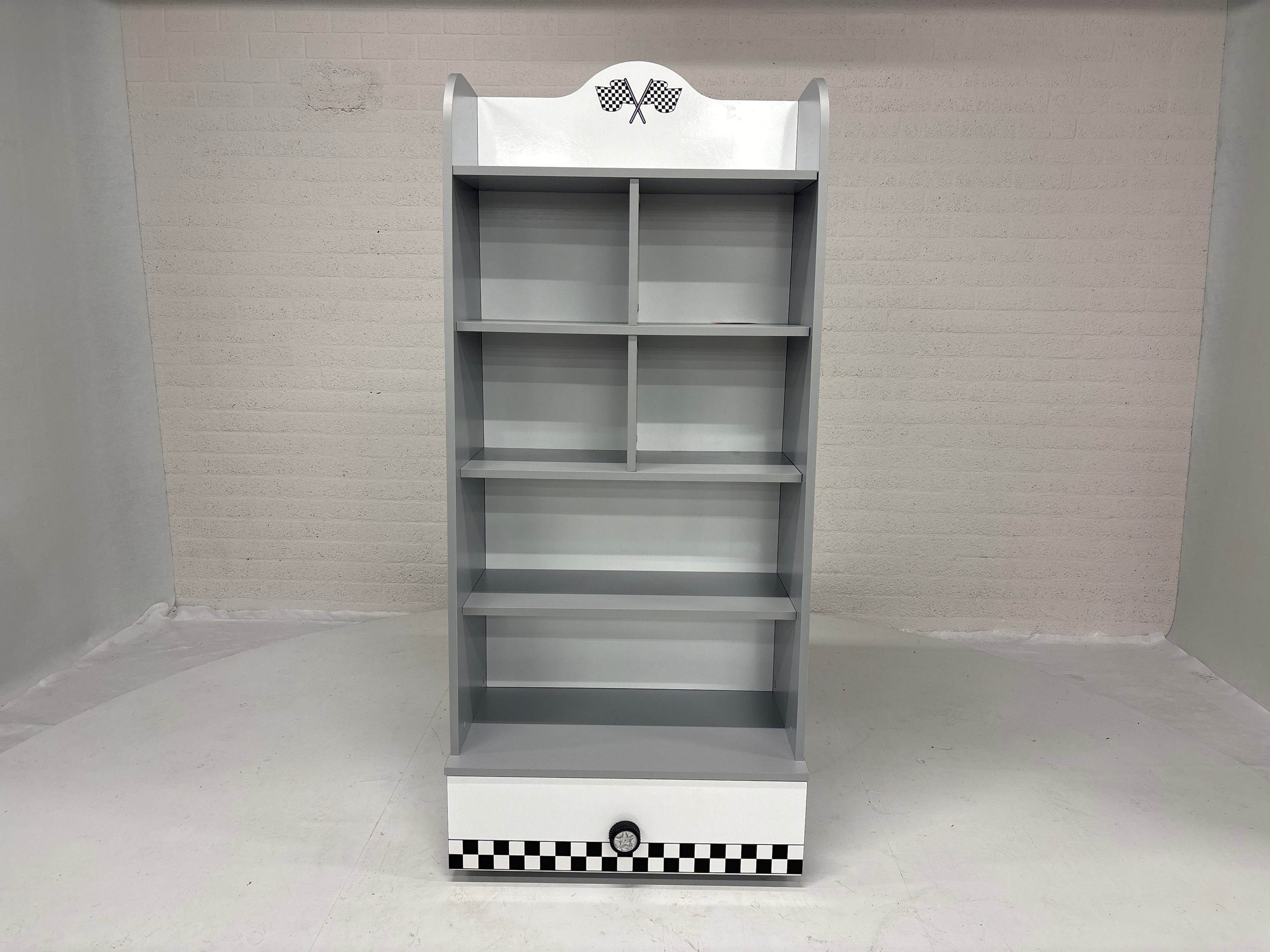 Slaapkamerkast racing grijs