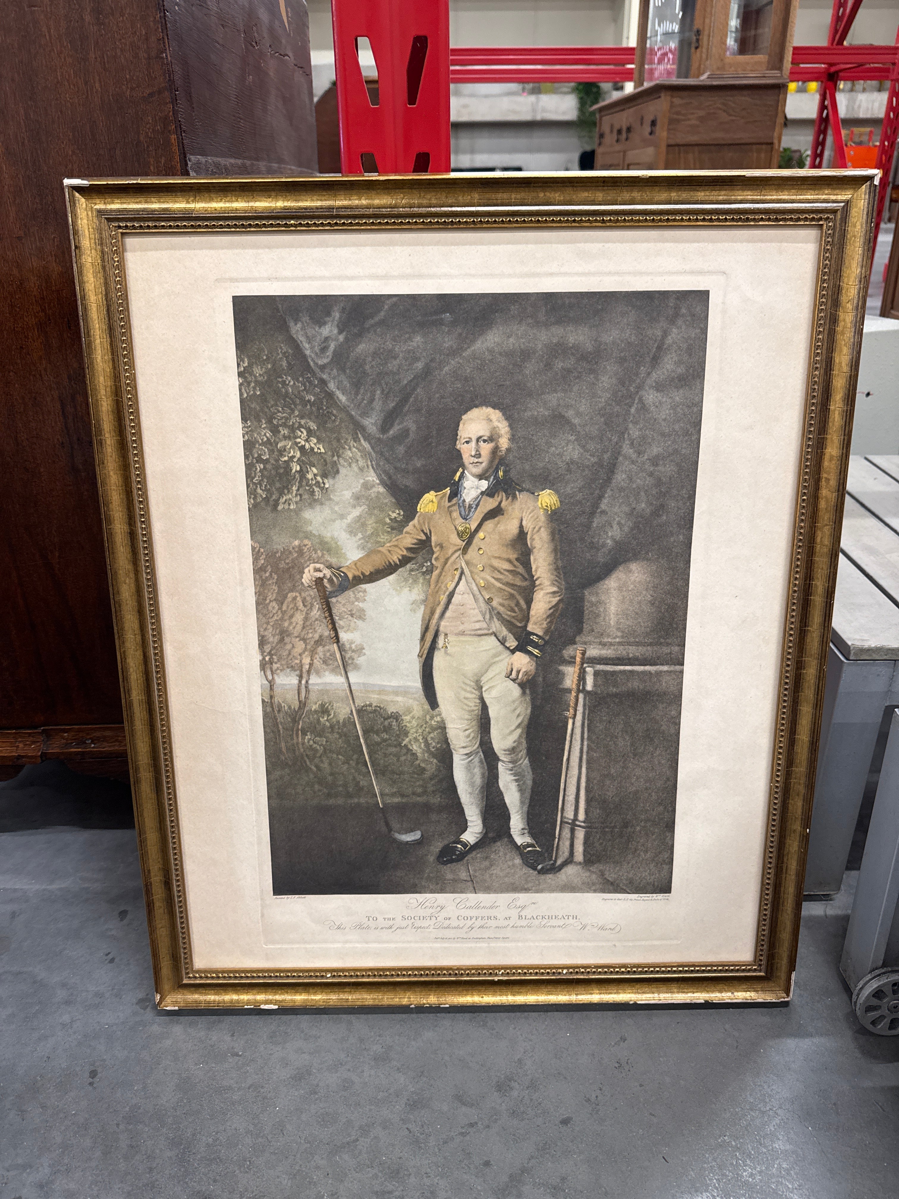 Gravure 1812 mistglas in goede staat