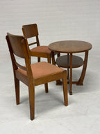 Set 2 stoelen en tafeltje jaren 20