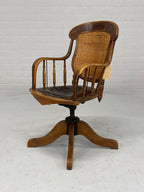 Antieke Amerikaanse victoriaanse office desk stoel