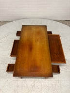 Salontafel met 6 lades en uitschuifblad